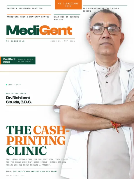 Cover of MediGent AI Clinicals, Issue 01: The Cash-Printing Clinic